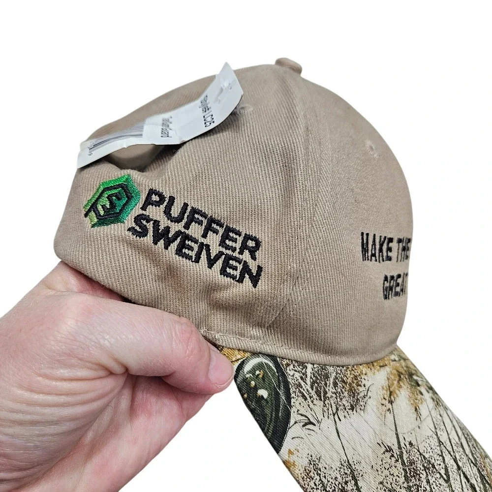 Make‎ The Eagle Ford Great Again  NWT Flex Strap Tan Beige Camo Truck Hunting